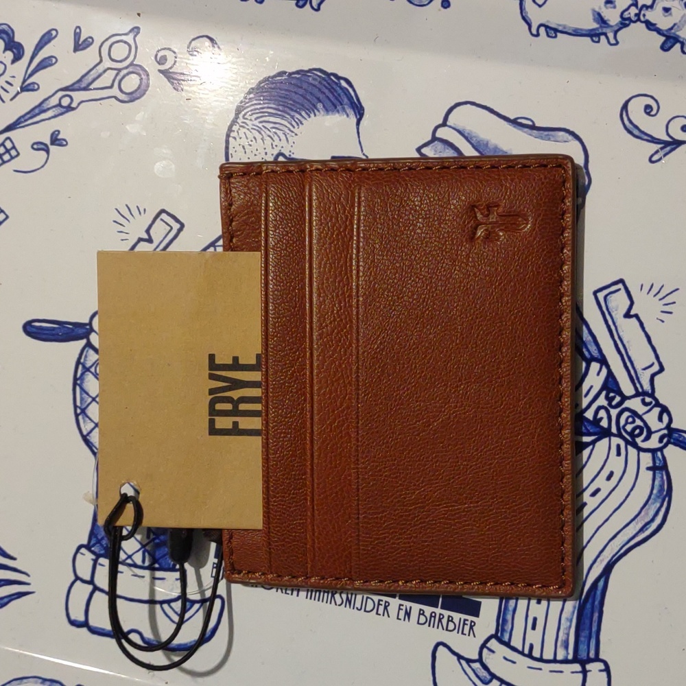Frye Leather Card Holder/Wallet. Cognac Brown, NWT,